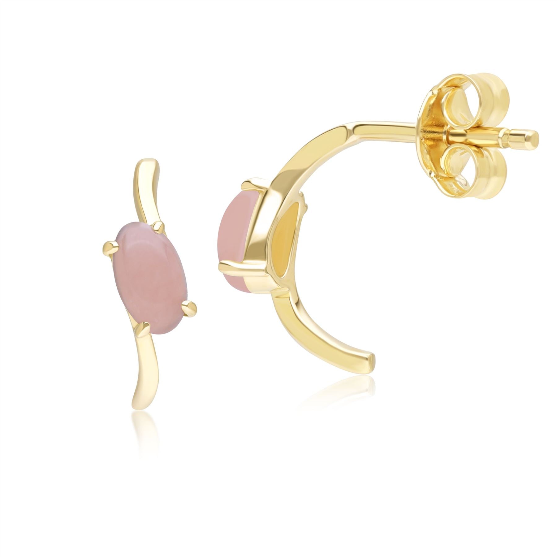 classic-oval-pink-opal-half-hoop-earrings-in-9ct-yellow-gold-135e1890039 Side