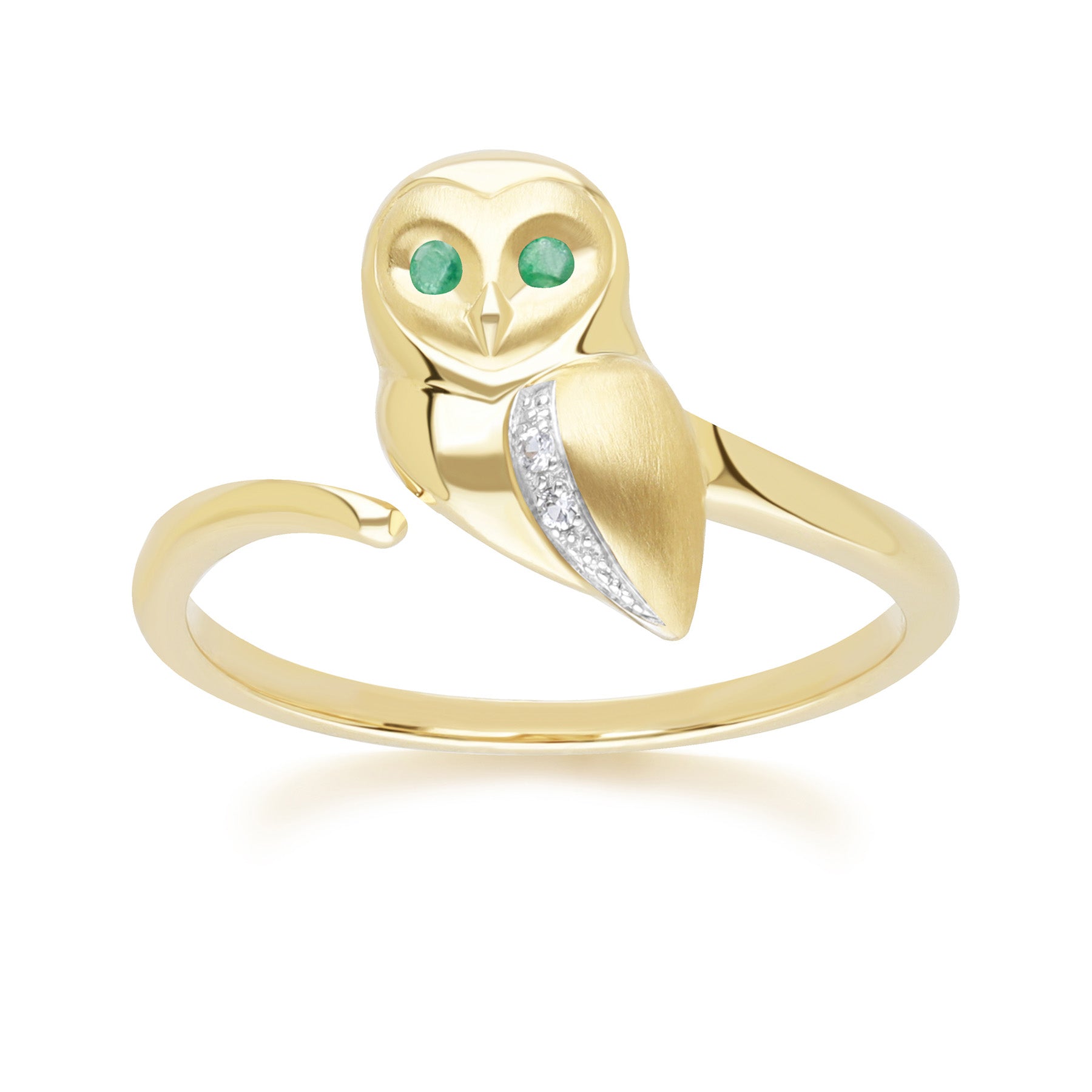 gardenia-emerald-and-white-sapphire-owl-ring-in-9ct-yellow-gold-135r2103029