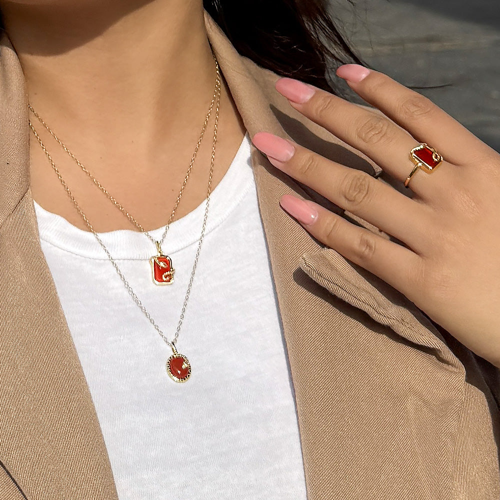 grand-deco-carnelian-snake-wrap-ring-in-gold-plated-sterling-silver-270r065304925 on model