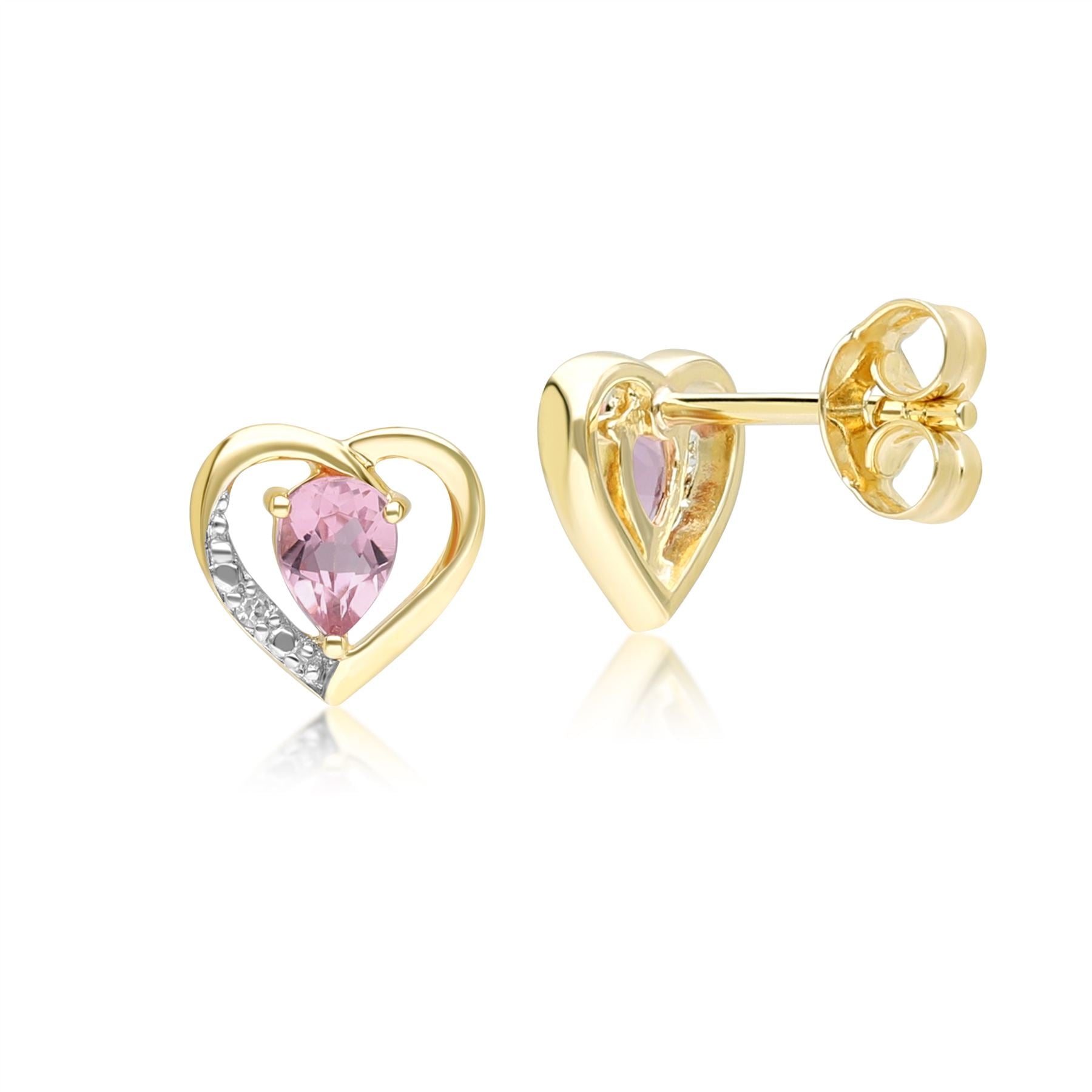 classic-pear-pink-tourmaline-diamond-heart-stud-earrings-in-9ct-yellow-gold-135e1914059 Side