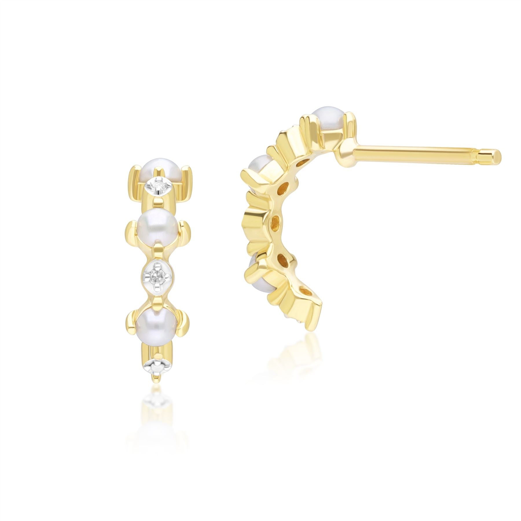 classic-pearl-diamond-half-eternity-hoop-earrings-in-9ct-yellow-gold-135e1884019 Side